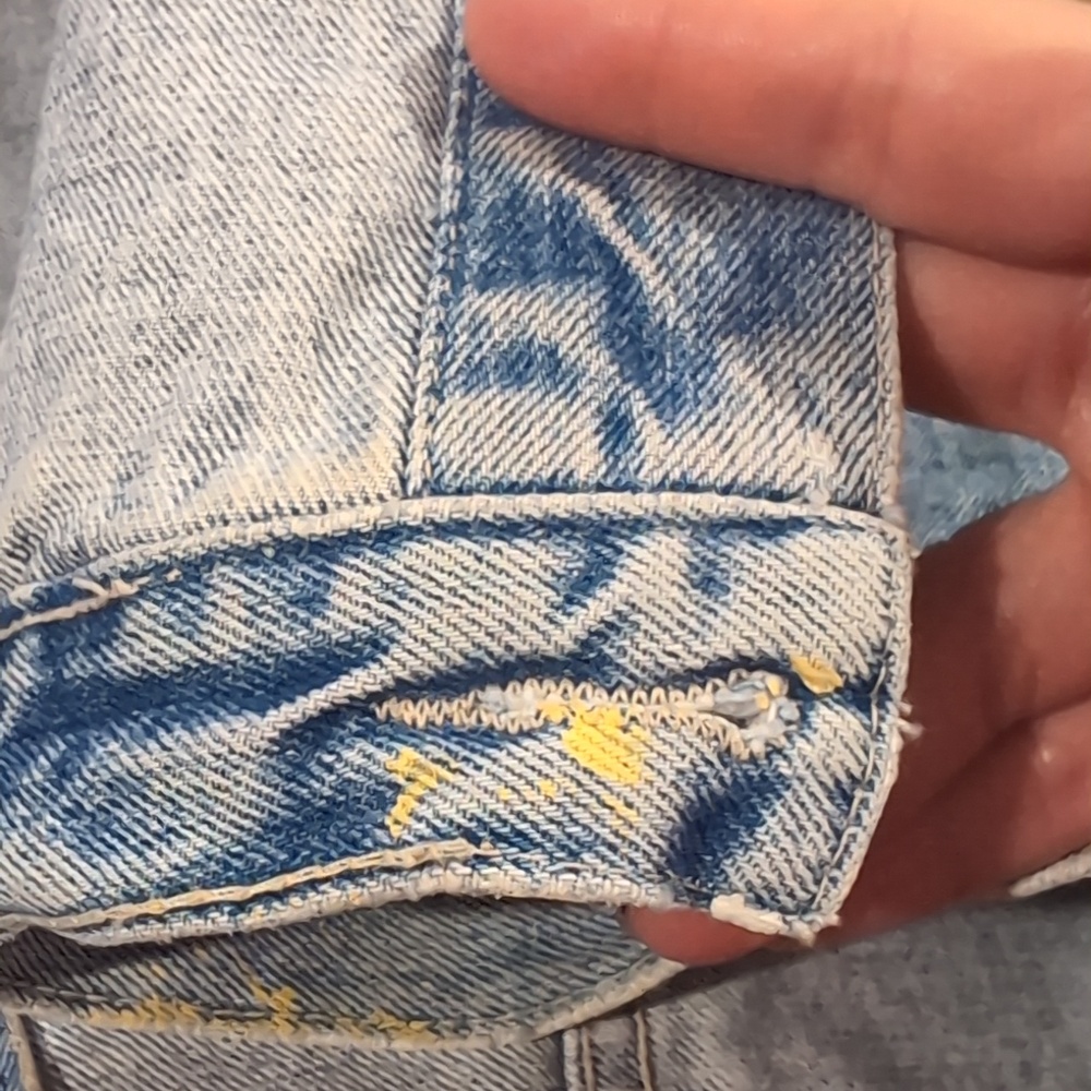 Vintage 90's Naf Naf Denim Jacket with Navy Collar - Picture 11 of 12